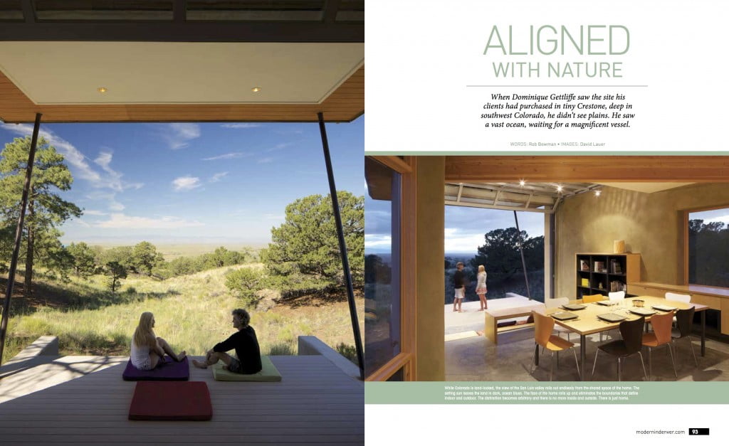 2014 Modern In Denver Summer Issue Article Strawbale Getaway | Gettliffe Architecture